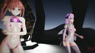 MMD R18+ Demon Misaka four.0 and Kuroko Chocolate Cream Portal Island 1179