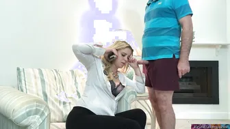 Stepmom fucks stepson while on a conference call