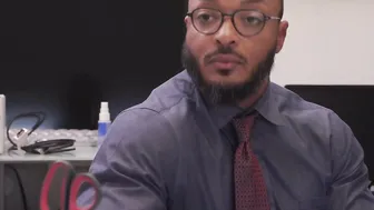 Shemale boss analed by black in office