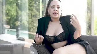 Plus size latina model with natural tits