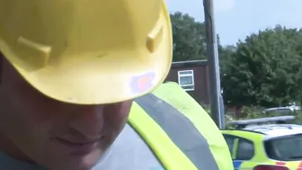 British Waitress Gina Jameson Takes Dick on Duty