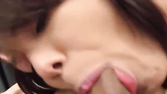 Blonde shemale takes 2 cocks bareback