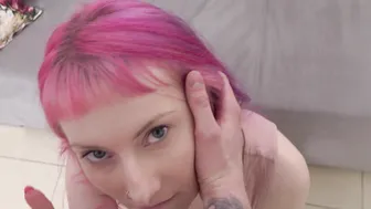 Purplish-Hairstyle Teen Fucked Hard By Stepbrother In The Shower