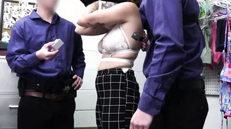 DisgustedGirl - Gigantic Titted Eighteen Caught Shoplifting Boned By 2 Officer Boys - Bella Luna