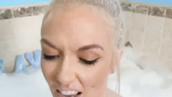 StepSon4K - Blonde Huge Boobs mom Stepmom Brook Page Sex With Young Stepson Inside Family Restroom pov