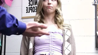 Guard fucked teen thiefs throat and cunt