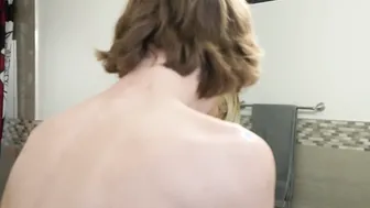 Teen stepsister rides stepbros huge cock