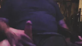 Jerked off and shot a giant cummed after gets smacked inside the nuts for a minute