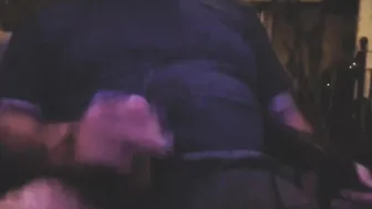 Jerked off and shot a giant cummed after gets smacked inside the nuts for a minute