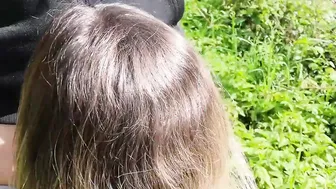 She needs to collect a semen sample inside nature