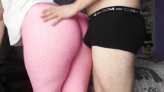 I grope and rub my huge dick on a gorgeous gigantic booty cunt with mouth