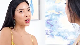 Elle Lee and Sarah Song Shares Throbbing Dick