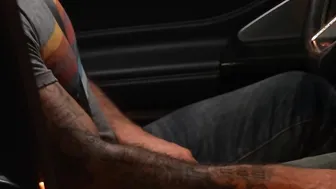 Gay jerking cock through window
