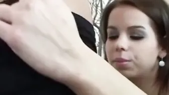 Big tits teen Ferrera Gomez pussy licked by her dyke friend