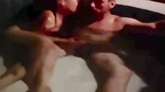 sexy bath Toe blowing and Bj