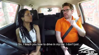 Black Goddess publicly rides vehicle teachers dick