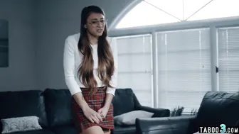 Priest convinces shy teenagers Gia Derza to offer up her anal virginity