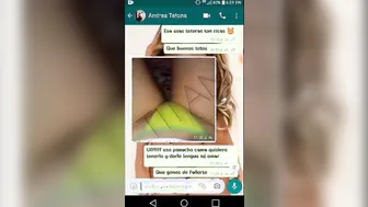 Skype porn video – Angela is a friend from work we talk on WhatsApp I convince