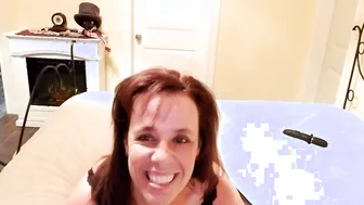 Pierced milf Takes Vibrator double penetration until she Jizzes