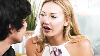 Petite teen blondie says thank you on stepbros big dick