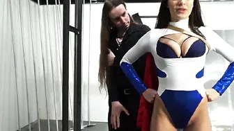 Blue-eyed minx with nice pair of tits is getting dominated