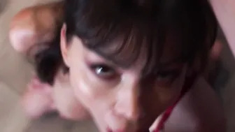 Big Cook porn video – The bitch is fucked in the throat sliding fuck in the mouth milk runs down the boob 3