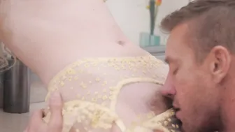 Lilly Bell Plays With Her Tits and Blonde Bush Before Deepthroating Ryan