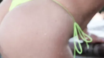 Big Tits and Big Ass Savannah Bond Strips Bikini And Masturbates in a Hot Tub