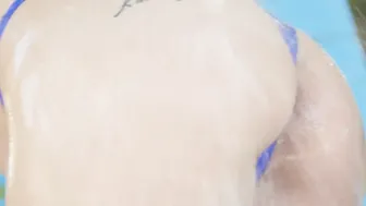 Alina Lopez in a Blue Bikini