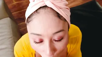 babe Arab cougar stepmom Cali Lee blowing my gigantic penis before she get nailed into beauty panties