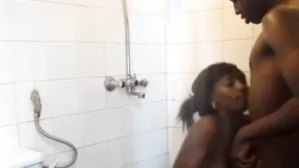 Senegalese Auntie Getting Her Back Sucked Out Hardcore By Local two