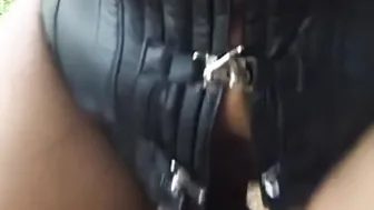 Hot slavish Black Whore In BDSM Clothes Sucking Fat Cock