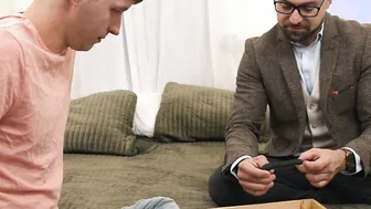 Twink finds dads collection of anal toys
