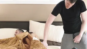 The boys trembled as he pulled out his cock