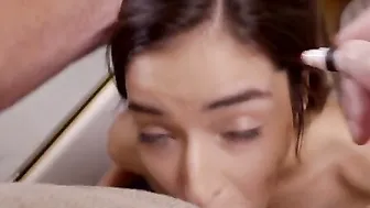 Emily Willis has been slutting around at school and the 18 year old hopes she can sneak past her stepdad Cock Chibbles