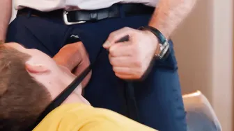 Twink gets his mouth full of asshole hair