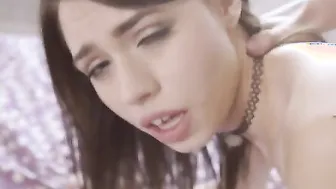 Lucie Cline is having a problem making her BF cum so she turns to her stepbrother Brad Sterling for advice.