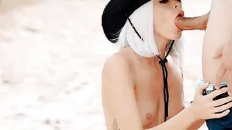 Its high noon at the ranch as Jesses eyes meet Ashes. They each grab their pieces and blowjob towards 1