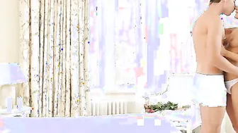 Mindy spends a long afternoon watching the clock and waiting for her bf Jason X to come home as her