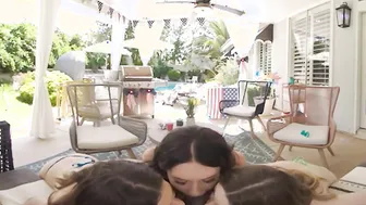 MemorialDayBBQ - Threesome with Ailesse Ann-Bellini, Charliene Sins & Huge Dick