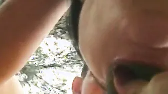 T-Girl loves having sex into the wild