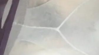 Mainland Chinese Mistress in Blue Fishnet Stockings Makes Me Fuck