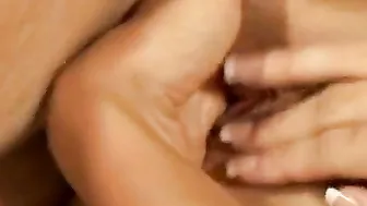 Fishnet wearing babes sharing penis and gets their booty holes nailed
