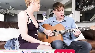 G String Serenade Eve Laurence Seduces Guitar Maestro
