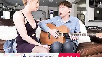 G String Serenade Eve Laurence Seduces Guitar Maestro