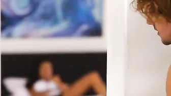 After big titted milf Ariella Ferreras stepson walks into on her masturbating Ariella decides that they need to seek counselling together.