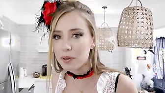 Its Halloween time and Penny Pax is hanging out with her adopted daughter Haley Reed into their costumes. Haley asks