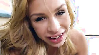 Hispanic 18 yo Carmen Caliente wants to know what cum tastes like. Her stepbrother T. Stone overhears her and lets her