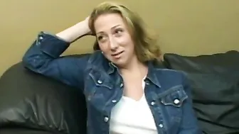 Big Boobed blonde mom offer a pleasurable fellatio and getting screwed at casting