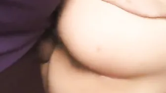 Pregnant Goddess with unshaved snatch into three-way